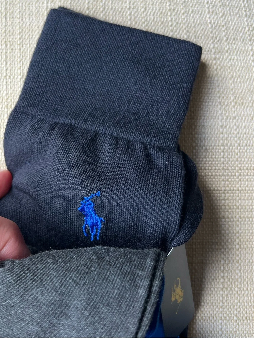 🆕 Polo Ralph Lauren 3 Dress Crew Socks Royal Blue Gray Charcoal Navy NEW 6 12.5